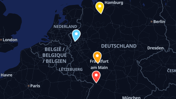 Map of company locations