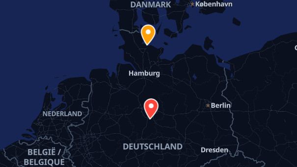 Map of company locations