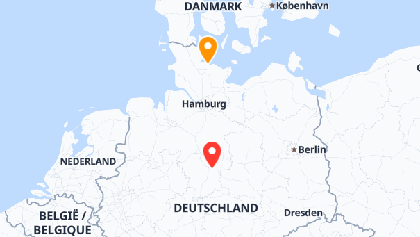 Map of company locations