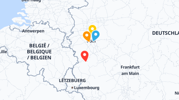 Map of company locations
