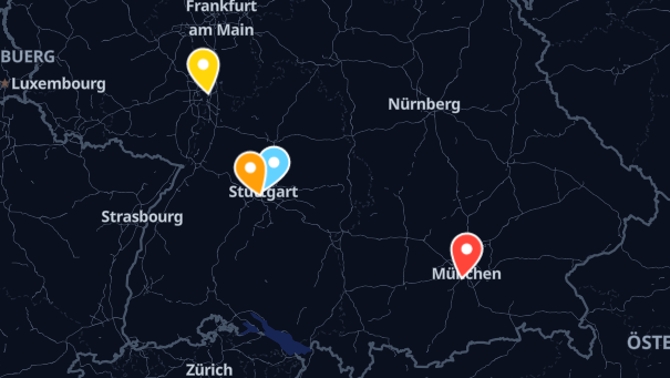 Map of company locations