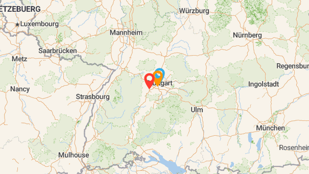 Map of company locations