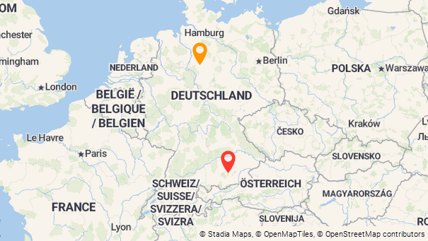 Map of company locations