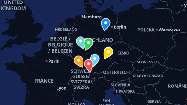 Map of company locations