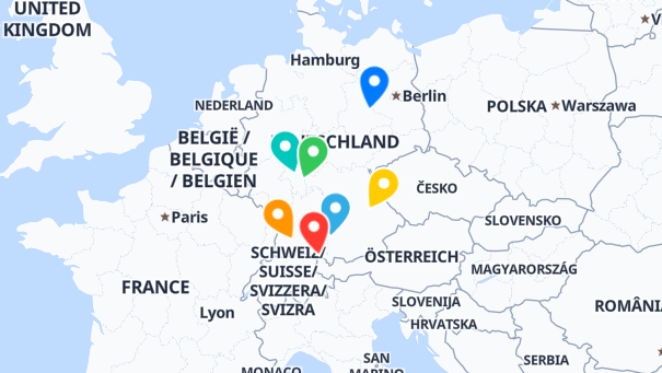 Map of company locations