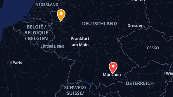 Map of company locations