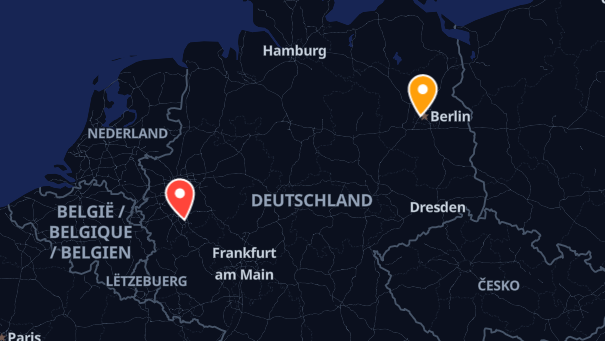 Map of company locations
