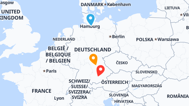 Map of company locations