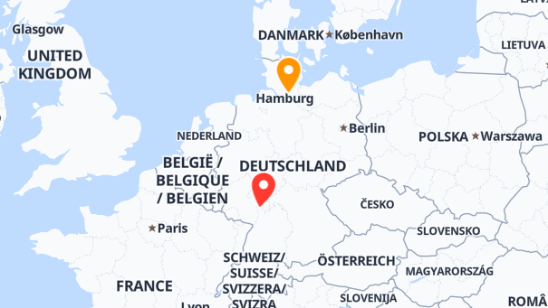Map of company locations