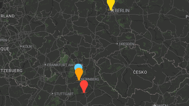Map of company locations