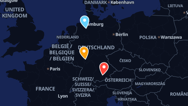 Map of company locations