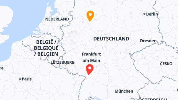 Map of company locations