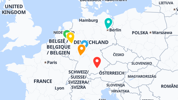 Map of company locations