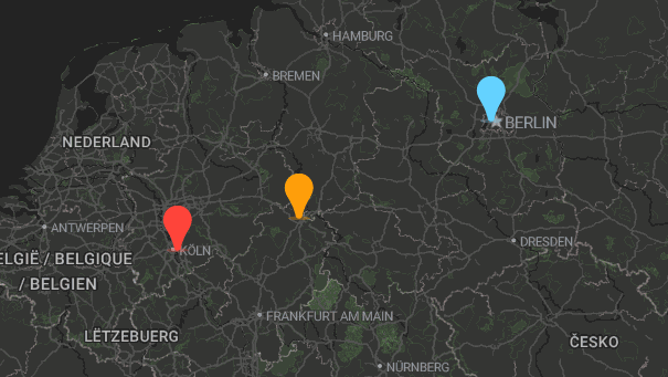 Map of company locations