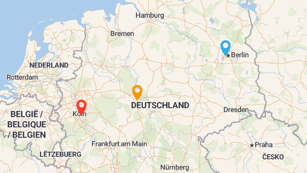 Map of company locations