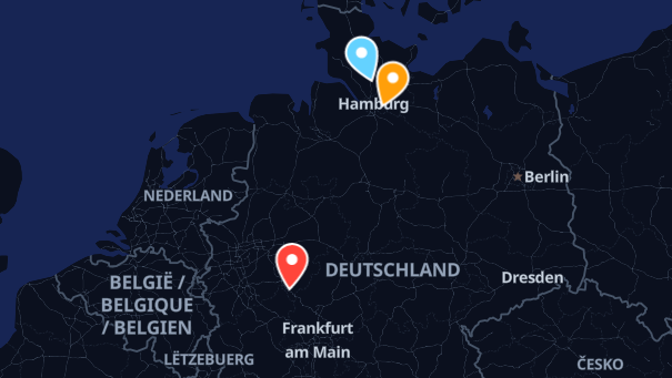 Map of company locations