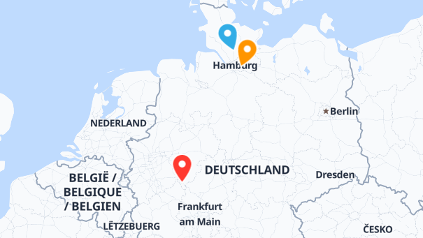 Map of company locations