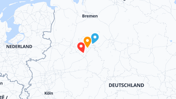 Map of company locations