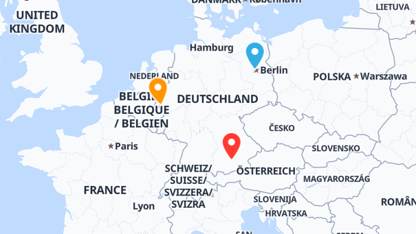 Map of company locations