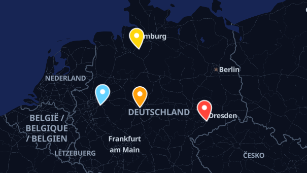 Map of company locations