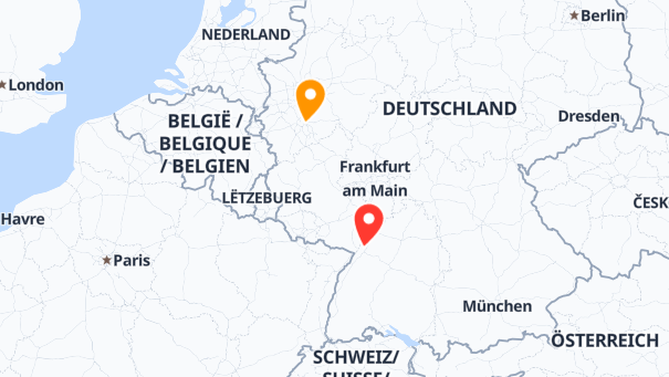 Map of company locations