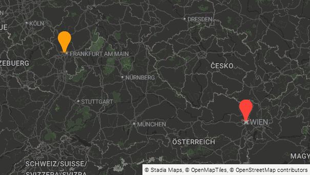 Map of company locations