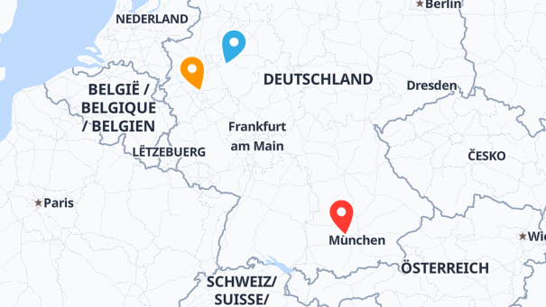 Map of company locations