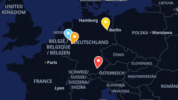 Map of company locations
