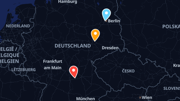 Map of company locations
