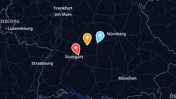 Map of company locations