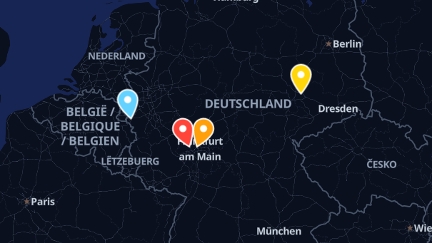 Map of company locations