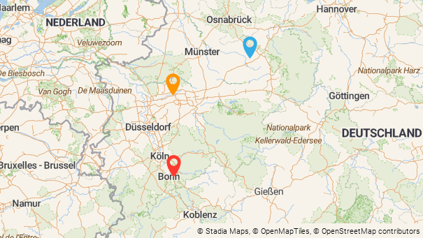 Map of company locations