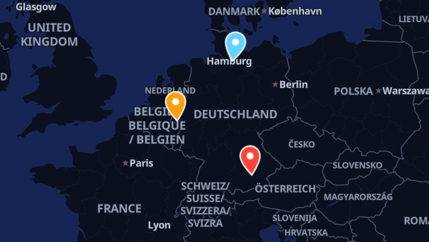 Map of company locations