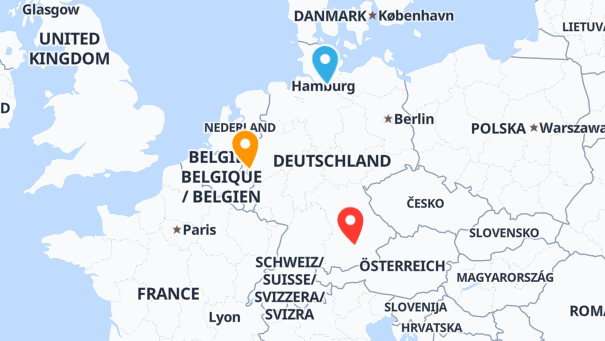 Map of company locations
