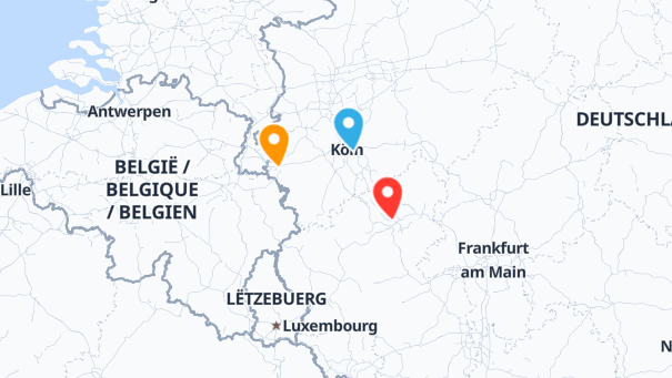 Map of company locations