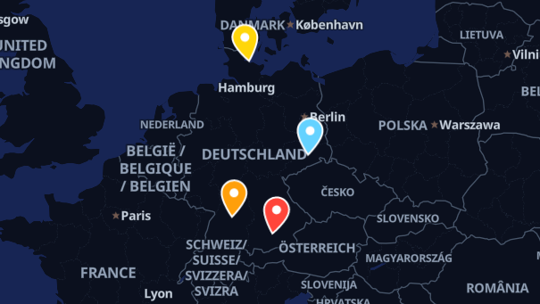 Map of company locations