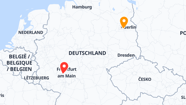 Map of company locations