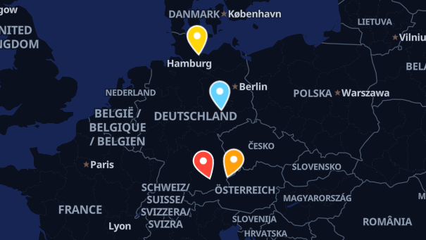 Map of company locations