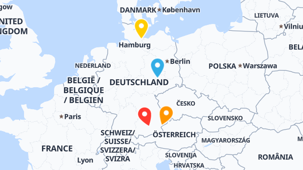 Map of company locations