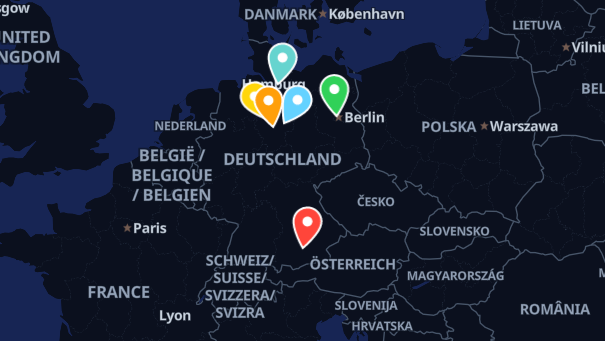 Map of company locations