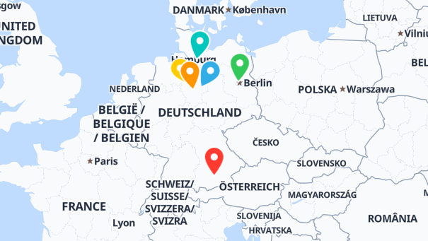 Map of company locations