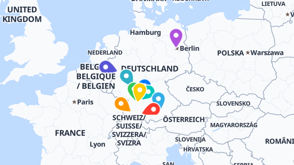 Map of company locations