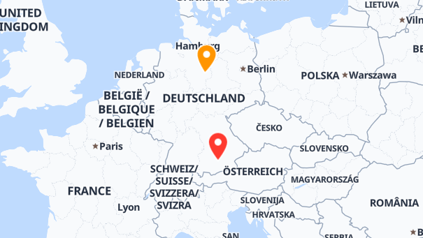 Map of company locations