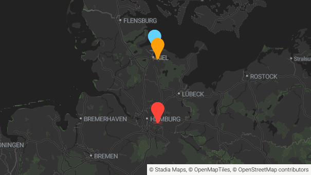 Map of company locations
