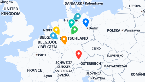 Map of company locations