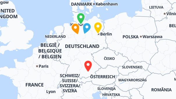Map of company locations