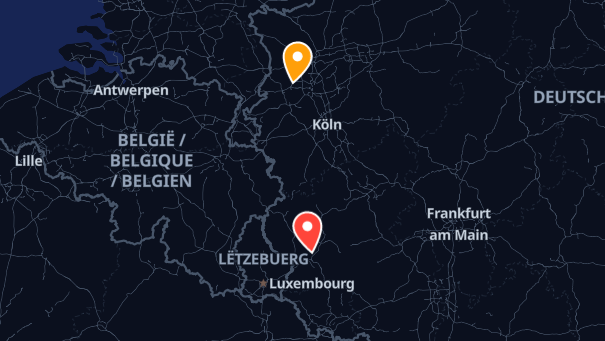 Map of company locations