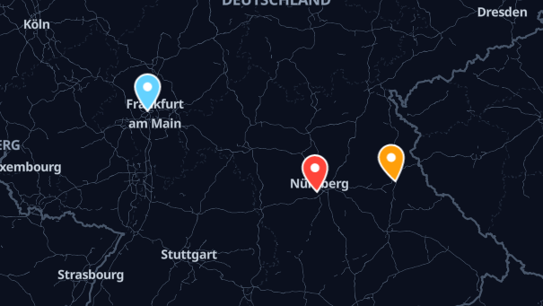 Map of company locations