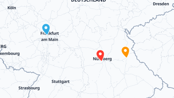 Map of company locations