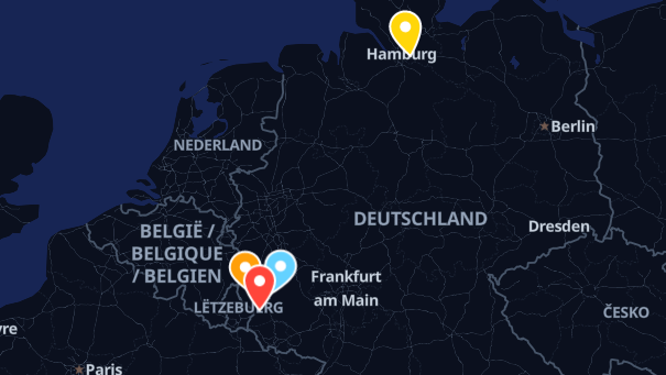 Map of company locations